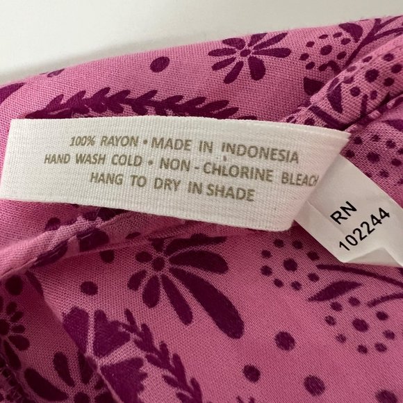 Coolchange Quinn Womens Ruffled Tunic Dress Swim Cover Purple Pink Floral size S - Picture 9 of 12